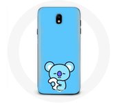 Coque pour Samsung Galaxy S4 Bangtan BTS BT21 Koya RM Fond Bleu
