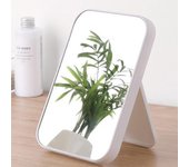 Espejo de maquillaje portátil plegable de escritorio para dormitorio de estudiantes, espejo pequeño de escritorio para mujer con espejo de princesa.