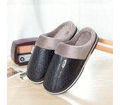 Zapatillas de Gran Tamaño para Hombres y Mujeres Zapatillas de algodón Superficie de Cuero de PU para Mujer Zapatillas térmicas de Felpa para el hogar de Negocios de Invierno Zapatillas para Hombres de Gran tamaño 36-37 color rosa