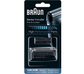 Casete de repuesto para afeitadora Braun 10B Serie 1 (lámina + cuchillas), color negro