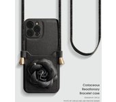 Funda de teléfono suave de cuero Pu con cuerda para el cuello de Corea, funda trasera con tarjetero para Iphone 12 13 Pro Max 11 X Xs Xr 8 7 Plus Se 3 2 10 for iphone XS MAX
