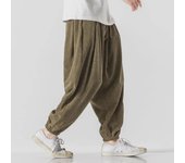 Joggers de pana estilo chino con pierna ancha para hombre - Corte holgado, talla grande M 100 jin gris