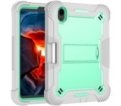 Funda protectora de silicona con soporte plegable para tableta para iPad mini6 que evita caídas, ideal para niños. Compatible with iPad mini6 azul/negro