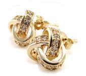 Les Trésors De Lily [J0356] - Pendientes chapados en oro 'Déesse' oro blanco - 10 mm oro