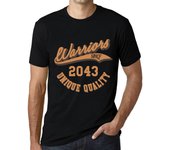 Camiseta vintage para hombre con gráfico Warriors Since 2043 Deep Black XS negro