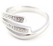 Bague Argent 'Scarlett' blanc 52