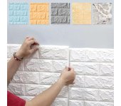 1/5/10 Uds. Papel tapiz autoadhesivo de 70*38cm impermeable y a prueba de humedad 3D tridimensional fondo de dormitorio renovación de pared ladrillo de espuma 10pcs 70*38cm verde
