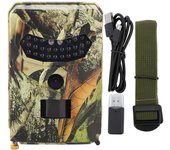 Cámara de vídeo para exteriores con visión nocturna, dispositivo de seguimiento de vida silvestre de 12 MP para caza y camuflaje