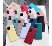 Funda de silicona para teléfono samsung galaxy A12 A11 A42 A52 A51 A71 A72 A81 A91 A41 A31 A32 5G M02S A02S M31 M51 M21 mate suave Tpu contraportada Fundas Coque A12 negro
