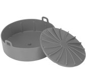 Forro para Olla Freidora de Aire de Silicona Bandeja para Parrilla Alfombrilla para Pan y Pastel Cesta Olla a Presión Herramienta de Cocina Gris gris