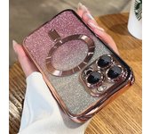 Funda Magsafe Plating gradiente brillo transparente para iPhone 11 12 13 14 Pro Max 14 Plus funda de carga inalámbrica magnética de silicona suave For iPhone 11