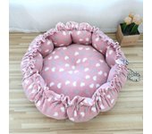 Caseta de tela para gatos de invierno, nido de calabaza de peluche para gatos, cama para perros, cama suave para gatos, cama para cachorros S-A