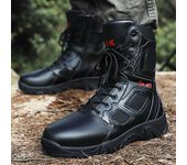Botas básicas de marca de moda para hombre, zapatos antideslizantes para caminar al aire libre, botas clásicas de moto para hombre, zapatos casuales de caña alta que combinan con todo. 39 arena