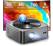 Proyector K8 2025, Android 9.0, 5G, WIFI, Full HD, 1080p, 1920 x 1080 negro