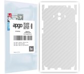 apgo Protective Skin Sticker for the back+sides compatible with Huawei Mate 10, Full Wrap Film, Foil, Vinyl - Pattern Transparent Carbon