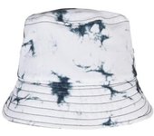 Yupoong Sombrero de pescador reversible Flexfit Batik Dye unisex para adultos One Size blanco/negro