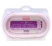 Revestimientos de hojalata Caroline Loaf (Paquete de 40) 1lb blanco