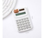 Mini calculadora portátil de 8 dígitos, dibujos animados de animales, calculadora bonita para hacer trabajo de oficina rabbit color rosa