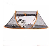 Tienda de campaña plegable para mascotas y jaula de viaje para perros y gatos - Tienda de campaña portátil para exteriores tipo barco 110x60x48 CM