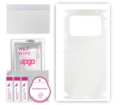 apgo Protective Skin Sticker for the back+sides compatible with Xiaomi Poco C40, Full Wrap Film, Foil, Vinyl - Pattern Matte Transparent