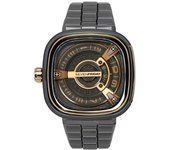 Reloj automático Sevenfriday M-Series de acero inoxidable con esfera negra M2/02M SF-M2-02M para hombre negro