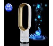 Ventilador eléctrico sin aspas para suelo, aire fresco, torre de seguridad para niños, Enfriador de aire de escritorio para el hogar UK Plug oro