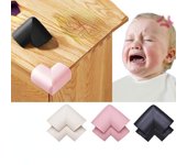 Protector de esquina de escritorio para mesa de bebé, Protector de esquina anticolisión, cojín seguro para niños pequeños, 5 uds. blanco