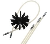 Tubo secador de conductos de chimenea, accesorios de cepillo para chimenea, cabezal de cepillo, herramienta de limpieza, cepillo de limpieza 410mm Poles