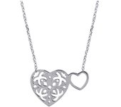 Les Trésors De Lily [L3904] - Collier Argent 'Love' argenté (rhodié) - 22x15 mm plata