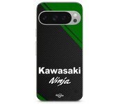 Coque - MANIACASE - Google Pixel 9 Pro - Silicone - Noir - Motif Kawasaki Ninja