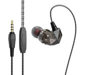QKZ AK2 Auriculares con cable de 3,5 mm Auriculares intrauditivos Auriculares deportivos con micrófono negro