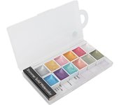 Juego de 12 colores de acuarela para uñas, pigmento portátil con acabado perlado para principiantes en manicura