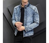 Chaquetas vaqueras de invierno de moda para hombre, abrigos de mezclilla cálidos, chaquetas vaqueras retro ajustadas con cremallera y más gruesas XL negro