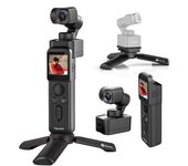 FeiyuTech Pocket 3 - Cámara de acción portátil con cardán completamente independiente, 60 fps, 12 megapíxeles, lente ultra gran angular y zoom de 4x