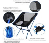 Silla de camping plegable ultraligera para viajes, accesorios de playa, pesca, ligera, portátil, muebles plegables para exteriores negro