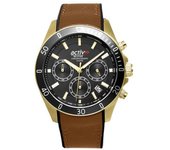 Reloj para hombre Westar Activ cronógrafo con correa de cuero y esfera negra de cuarzo 90245GPN183 100M negro