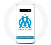 Coque pour Samsung Galaxy s10 plus Olympique de Marseille Logo Fond Blanc