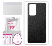 Adhesivo protector trasero apgo compatible con Oppo Reno 6 Pro+ 5G, lámina de vinilo - Patrón de panal negro