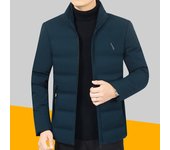 Chaqueta Acolchada De Plumón Chaqueta Acolchada Gruesa De Terciopelo para Hombre Chaqueta De Invierno Abrigo De Algodón con Cuello Alto L negro