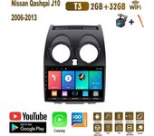 9 pulgadas Android Carplay para Nissan Qashqai J10 2006-2013 auto Radio Multimedia reproductor de vídeo navegación GPS WIFI 2 + 32GB 1+16GB