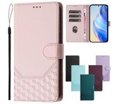 Funda de cuero tipo billetera, duradera, con bloqueo RFID, tarjetero, a prueba de golpes, con función atril, funda protectora abatible para Blackview Wave 8 8C/Shark9 5G/Wave 6C/Shark8 Blackview Oscal Flat 2 negro