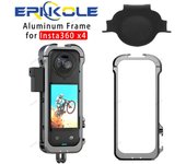 Estuche para Insta 360 X4, marco utilitario de aluminio para jaula protectora Insta360 X4 con cubierta de lente de silicona, accesorios Insta 360 X4