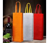 Bolsas de regalo para botellas de vino, bolsas no tejidas con asas para bodas y cumpleaños, 1 unidad