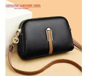 Bolso de hombro de piel auténtica 100 % para mujer, bolso de piel de vaca de diseñador, bolso con solapa, bolsos de mensajero de lujo para mujer, bolsos cruzados para mujer azul