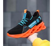 Zapatillas deportivas de punto de moda de verano 2024 para hombre: zapatillas deportivas informales, transpirables y de estilo coreano 44 verde