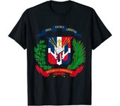 Escudo de armas Republica Dominicana Bandera Bandera Dominicana Gran camiseta unisex S