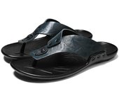 Chanclas para hombre Zapatillas Sandalias de gladiador Sandalias romanas de verano al aire libre para hombres Zapatos de playa con punta abierta Tallas grandes EU:40 negro
