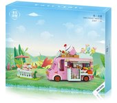 Bloques de construcción para niños, juguetes para niñas, rompecabezas, regalo, modelo de camión de aperitivos, regalo de Navidad, juguete para padres e hijos type 4