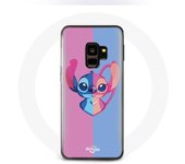 Coque Samsung Galaxy S9 Stitch et angel bleu rose