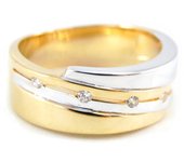 Anillo chapado en oro 'Câlin' de 2 tonos 52